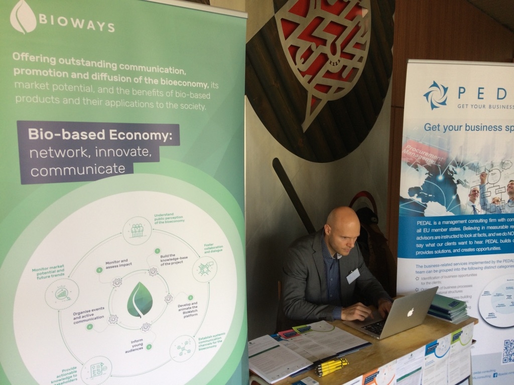 BIOWAYS exhibition Booth and presentation at H2020 Info day